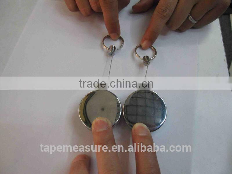 Fancy silver magnetic metal retractable badge holder promotional gifts with Your Logo or Name