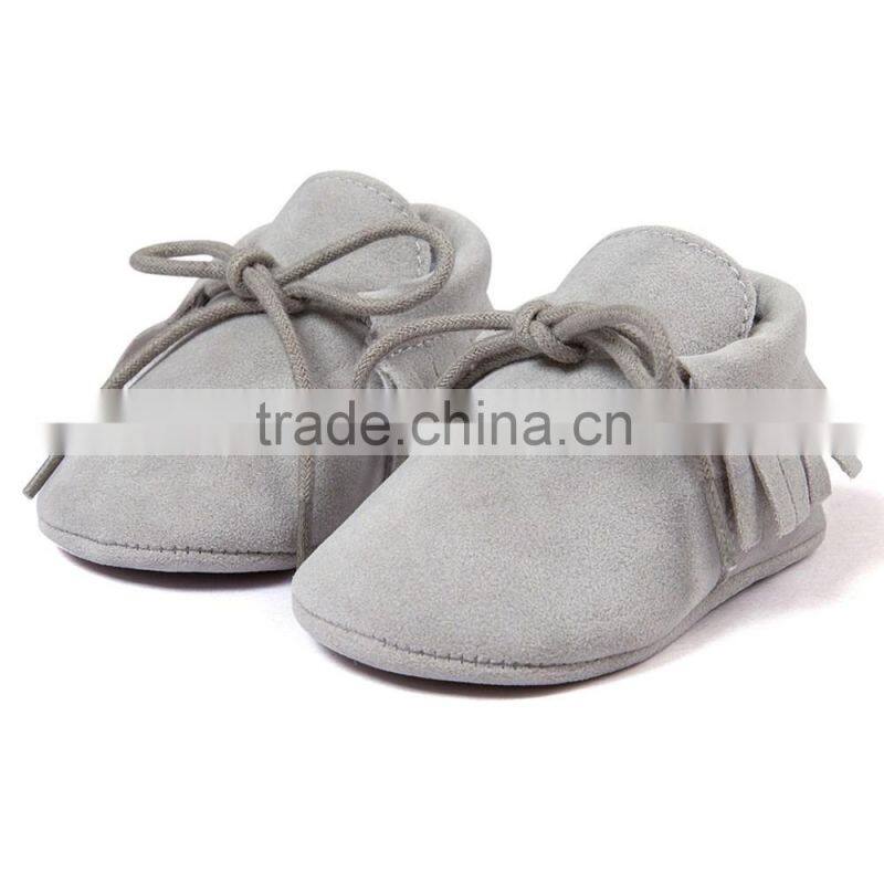 2016 Fashion Newborn Unisex Infant Baby Lace-up Mocassins Soft Sole Anti-Slip Tassels Prewalker Toddler Shoes