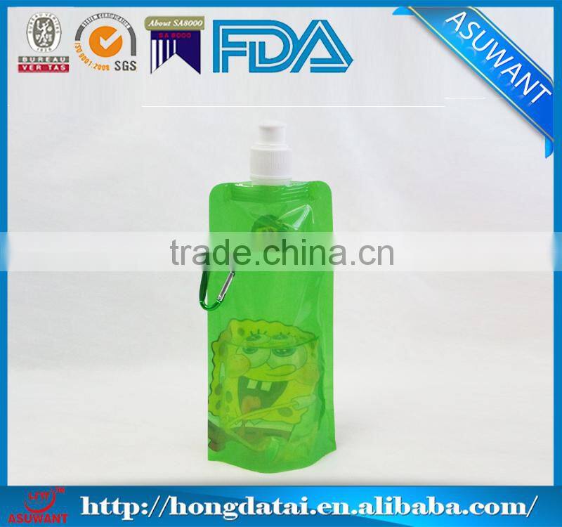 drinking water bag/stand up spouted water pouch