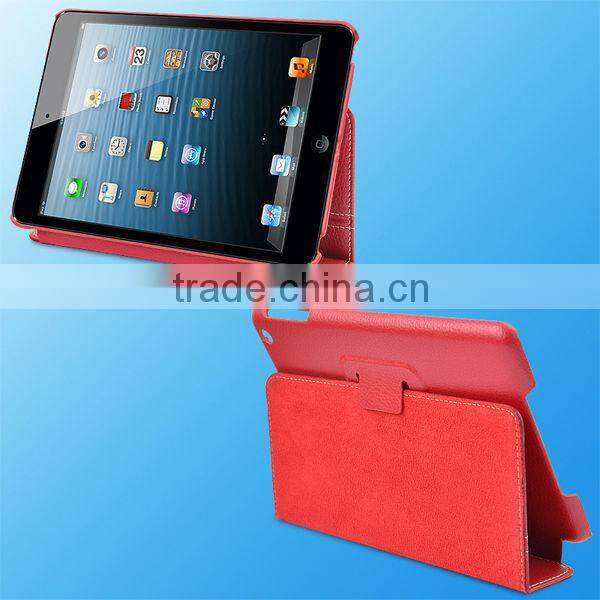 2013 New design Smart Real Leather Case for iPad Mini