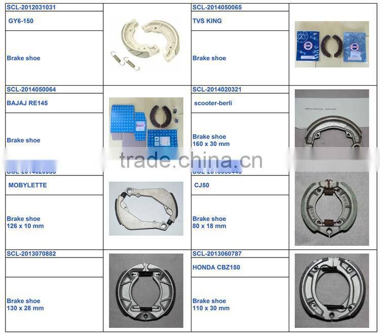 SCL-2013060781 Motorcycle Parts CHANGJIANG750 Brake Shoes ,Shoe Brakes for Sale