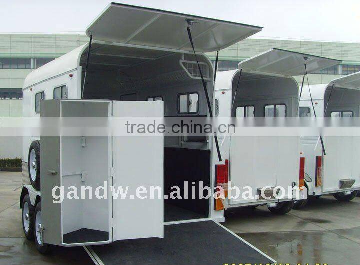 Hot sale Slant load 2horse float 2 horse box trailer