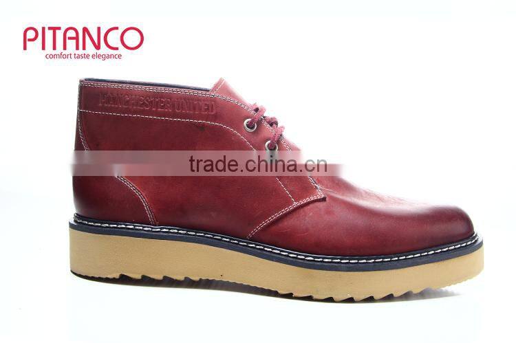 High quality genuine leather brush color mens fashion boots