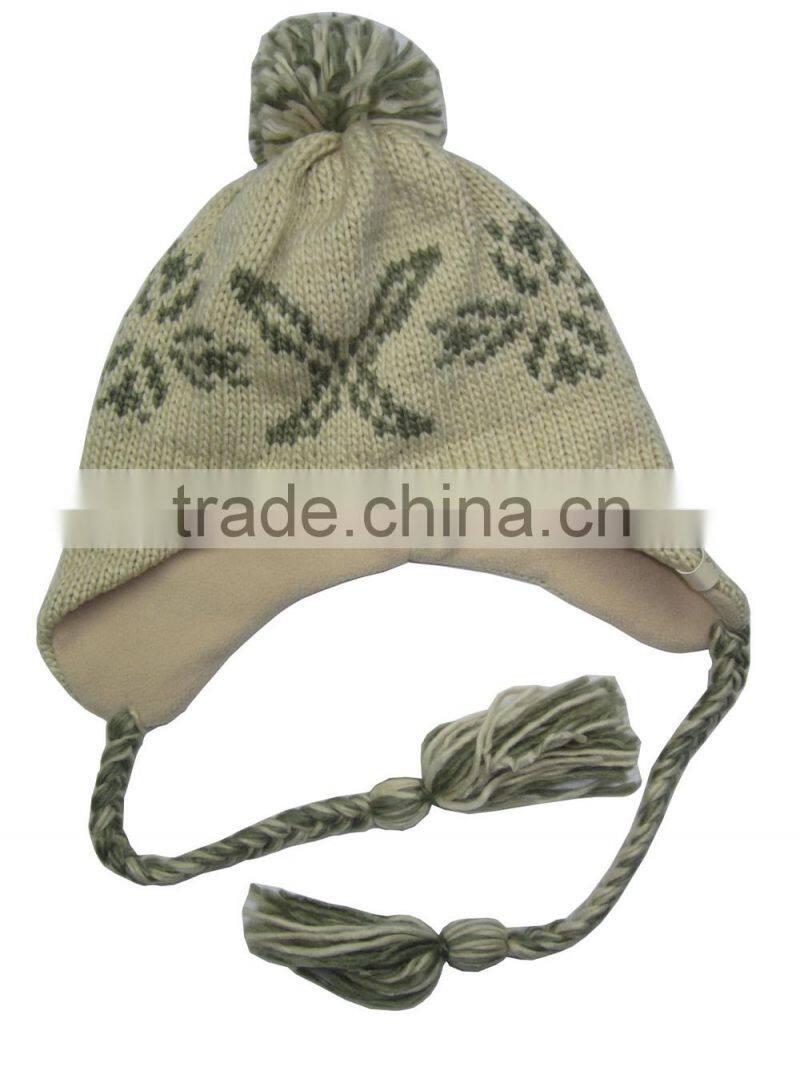 Wholesale winter fashion knit beard beanie hat