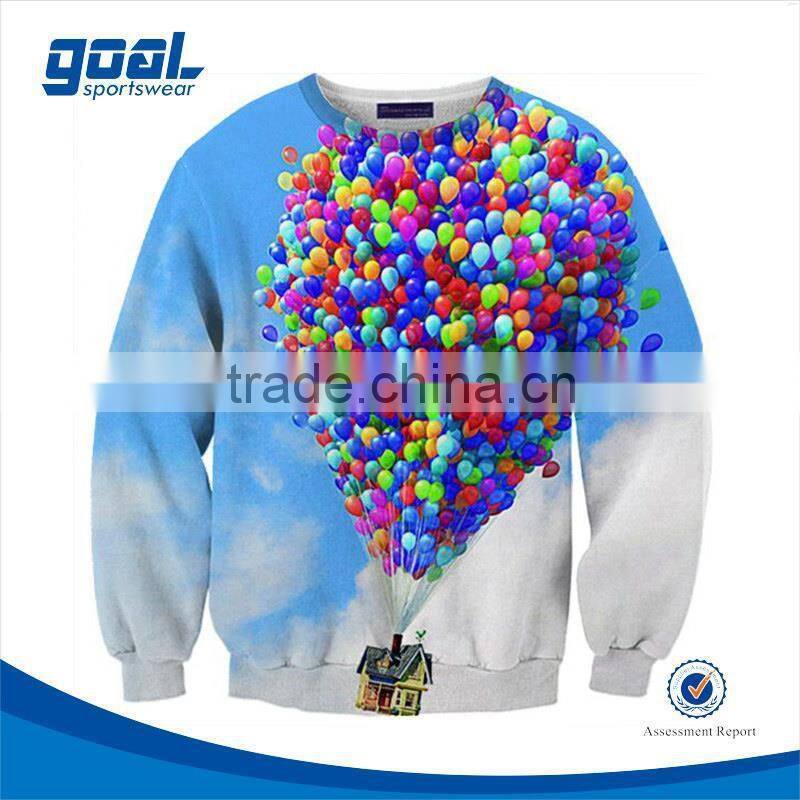 Top grade digital printing hoodies sweatshirts with lace