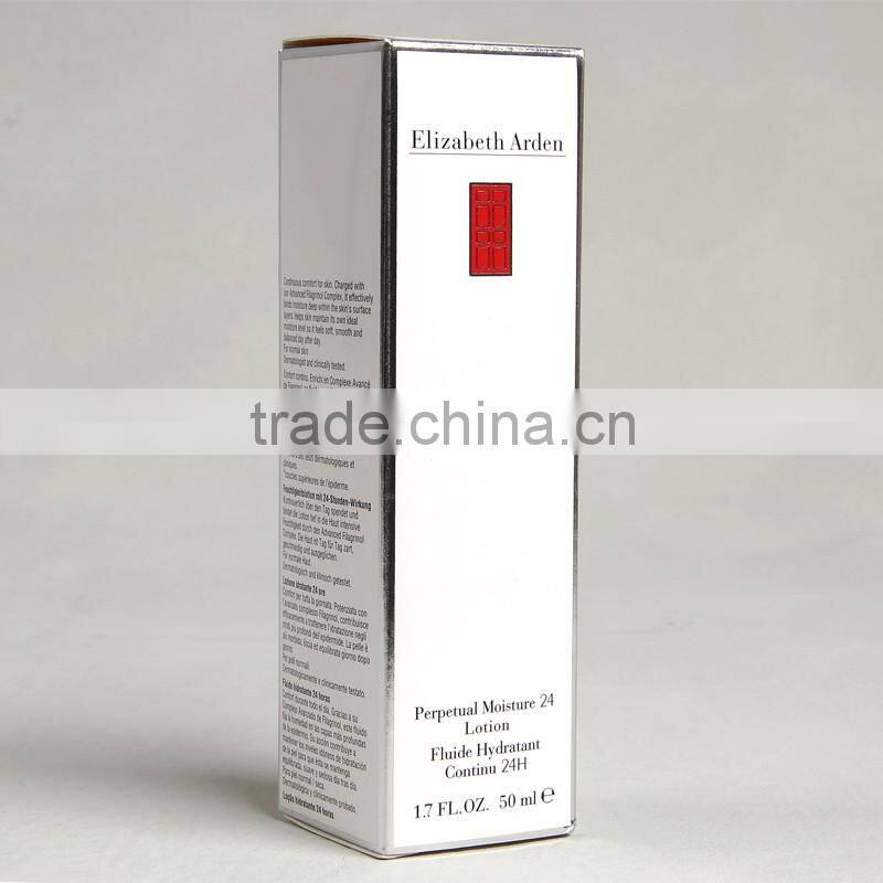 All borders with silver foil stamping package box for perpetual moisture 24 lotion