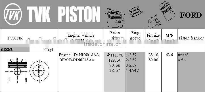 ford engine piston D4NN6108AA