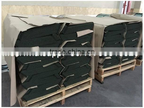 1340mm*420mm Stone Coated Roofing Tile , Kenya Stone Coated Metal Roofing Tile