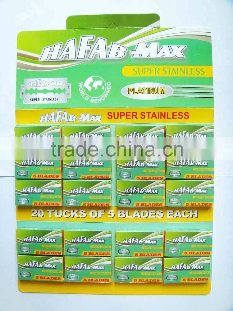 Double edge shaving razor blade