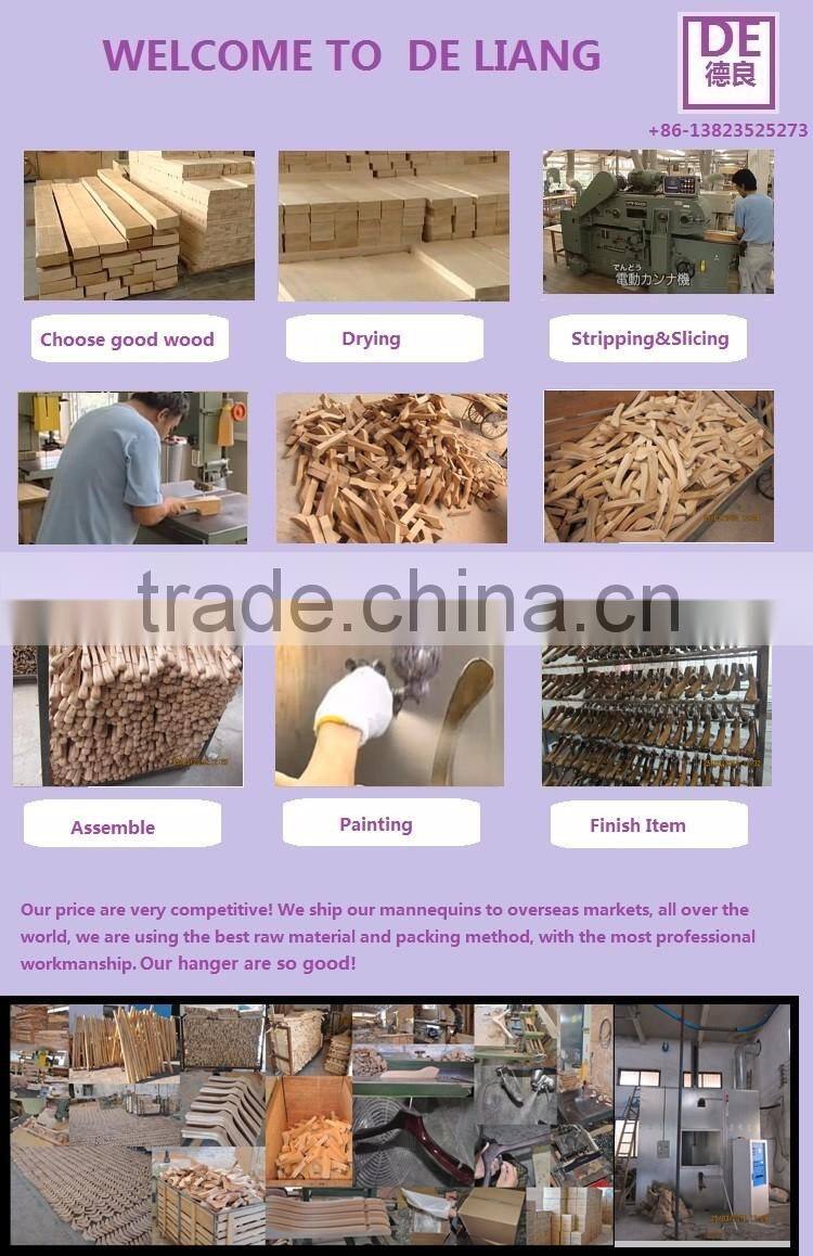 DLS017 Multi clothes hanger wooden coat hangers with bar