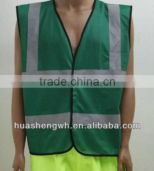 green safety running reflective vest