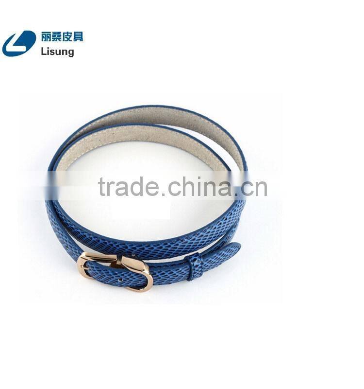 Fancy Rotatable Buckle Animal Skin Lady Design Belt