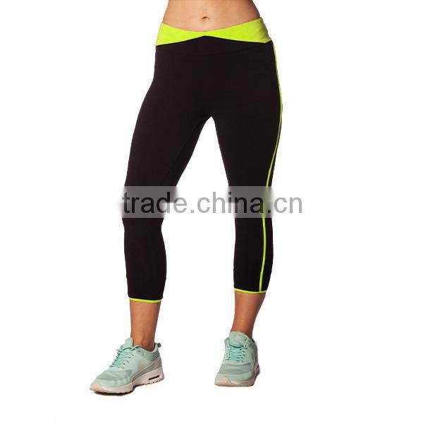 3/4 length leggings, running right, nylon yoga pants