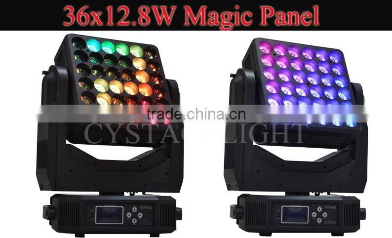 36X12.8W Quad RGBW 4 IN 1 Magic Matrix Pannel Moving Head
