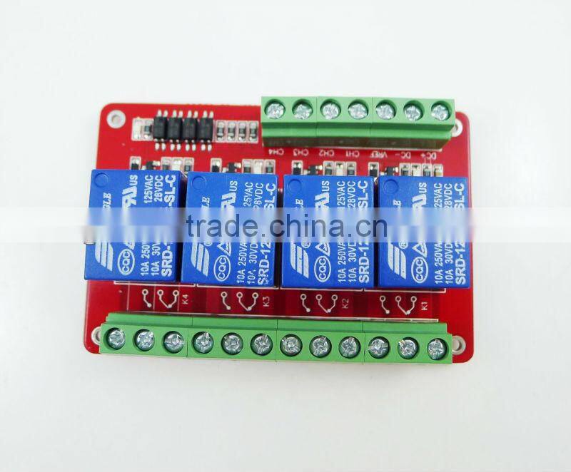 12V 4-Channel relay module Expansion Module Layer PCB