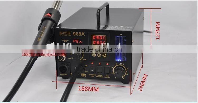 AOYUE 968A+ soldering station SMD/SMT Hot Air 3 in 1 solder station & Rework machine Soldering Stations Electric Soldering Irons
