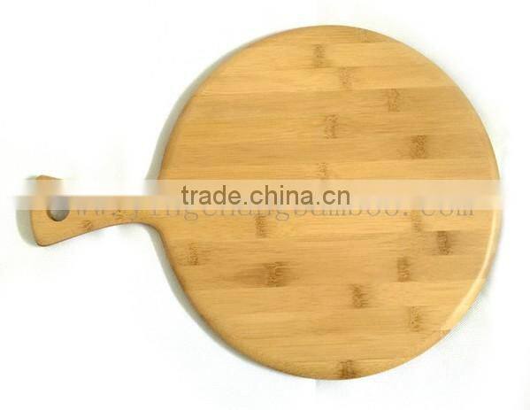 Bamboo wood pizza plate with handle
