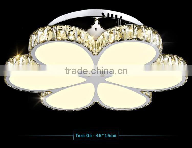 High Brightness SMD5730 Flower Ceiling Light K9 Crystal Decorative Ceiling Lamp