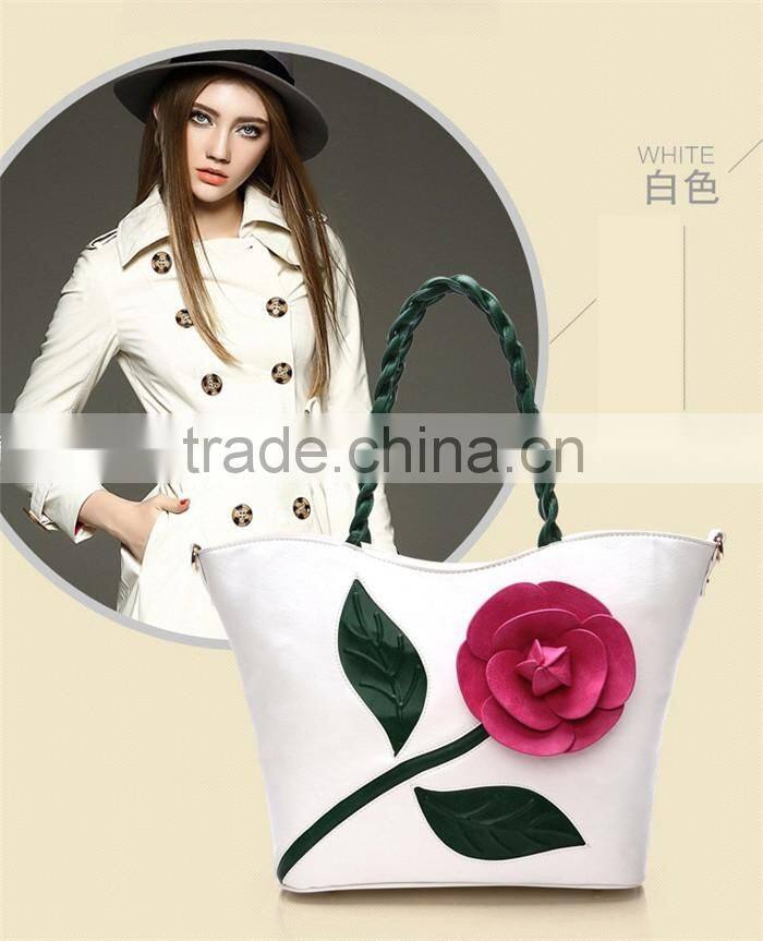Big Tote Floral Embroidery Sling Bags New Style Ladies Handbags
