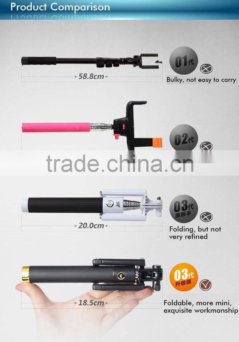 For Travel universal mini wireless selfie stick