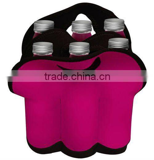 neoprene insulated bottle cooler tote bag
