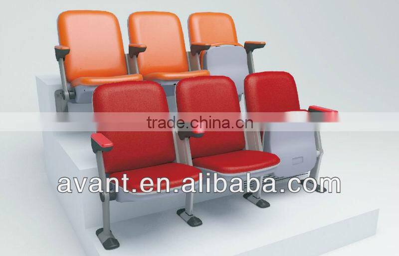 ergonomic indoor VIP stadium seat,retractable seating system,bucket seating for public sports like soccer,cricket,football