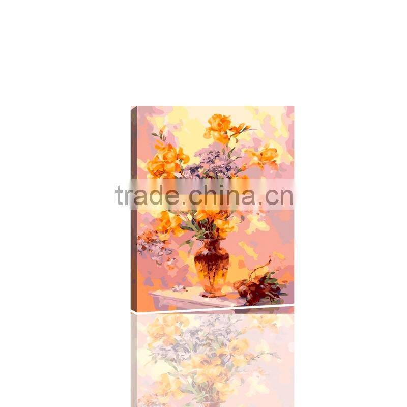 diy 038 DIY digital canvas abstract flower acrylic painting by number for bedroom