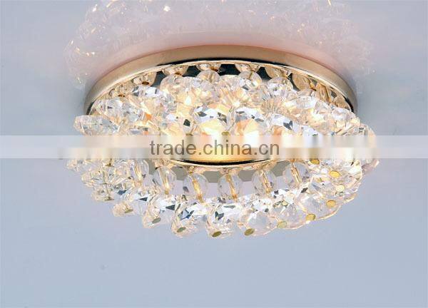 modern MR16 gu5.3 gu10 AB multi color crystal beads chrome iron base led spot light for indoor ceiling decoration