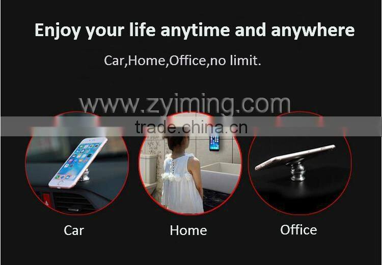 Zyiming car holder factory hot sell Universal 360 Degree Rotation magnetic car phone holder for iphone smartphone