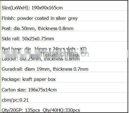 Cheap Wholesale fashion metal futon bunk beds