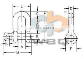 European Type Large Dee Shackle