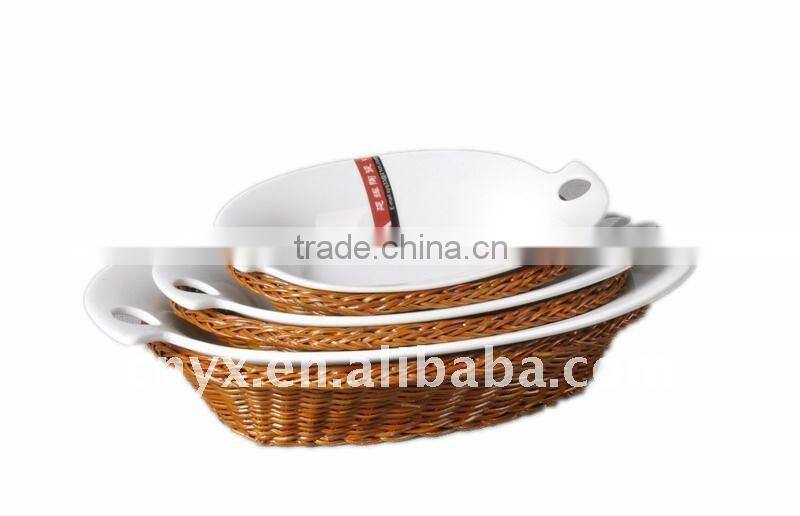 Porcelain Plate With Basket