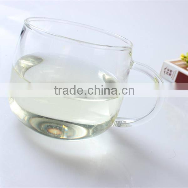 Hot selling recycled product 200ml handmade home drinking use handle glass milk cup