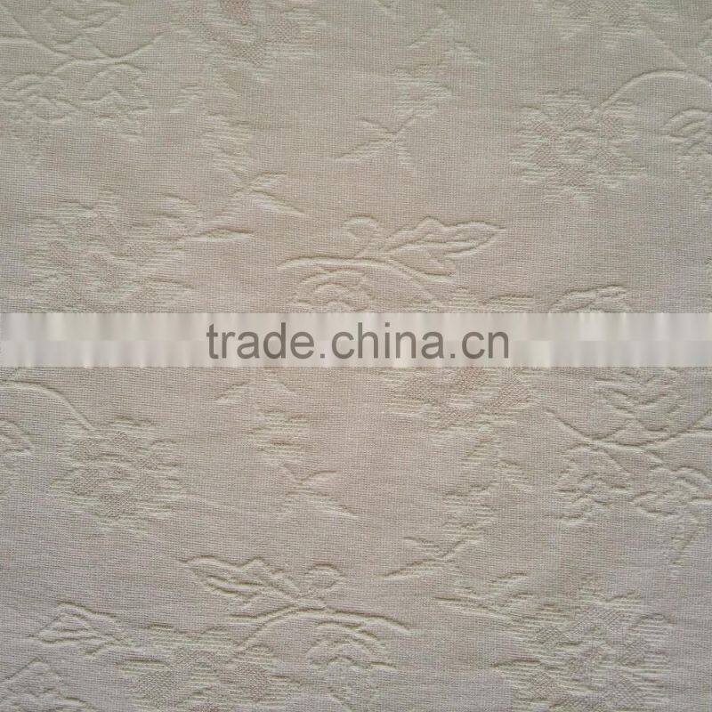 Wept knitted polyester cotton elastane floral jacquard fabric wholesale