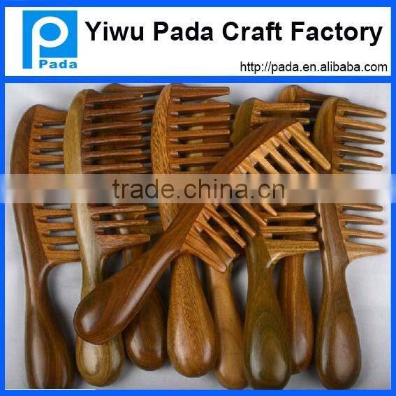 Massage sandal wooden big teeth hair comb
