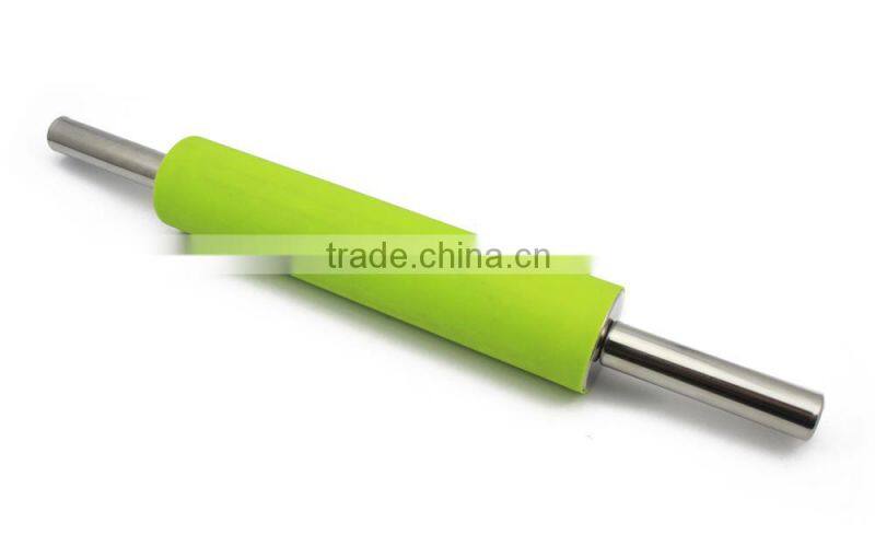 High Quality Stainless Steel Handle Silicone Body Rolling Pin