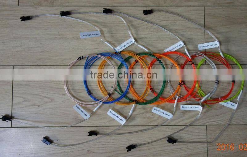 Super luminance 2.6mm Yellow EL WIRE For AC110V-240V 25M-35M EL INVERTER
