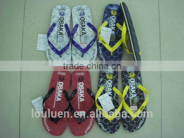663 LOULUEN New Design EVA Slippers Men Beach Flip Flops With Logo