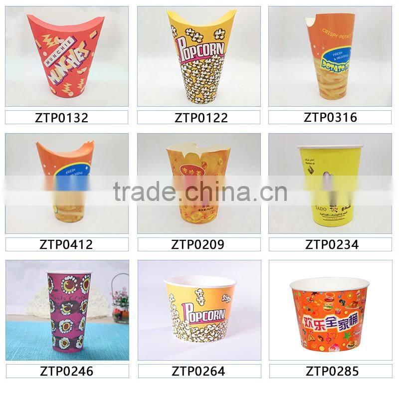 Customized 20oz Disposable Paper Popcorn Cup