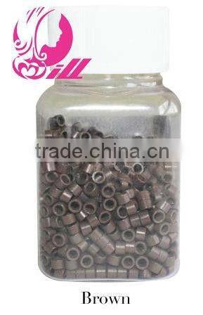 2013 Wholesale High Quality Cheap Silicone Micro Beads Hair Extension Micro Beads Brown Micro Beads For Hair Extensions Tools