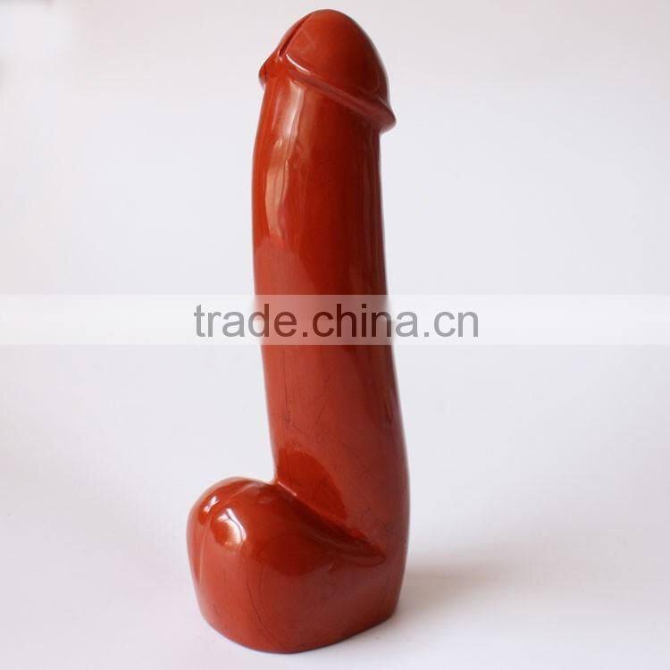 top quality lifelike masturbation dildo for women natural red jasper dildo for female