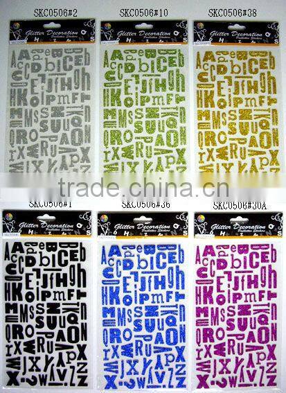 Glitter Alphabet letter sticker