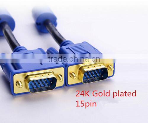 10FT 15 PIN BLACK SVGA VGA ADAPTER Monitor M/M Male To Male Cable CORD FOR PC TV
