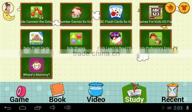 BENEVE R70DL Preschool Education Kids Dual Core Tablet PC 7 Inch RK3028 Android 4.2 1GB RAM 8GB Rose