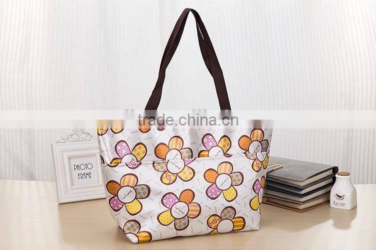 Flower Design Tote Mommy Bag Cooler Bag for Feeding-Bottle Thermo