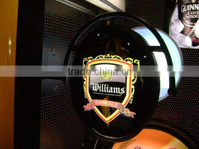 Factory hot sell: acrylic illuminated pub sign