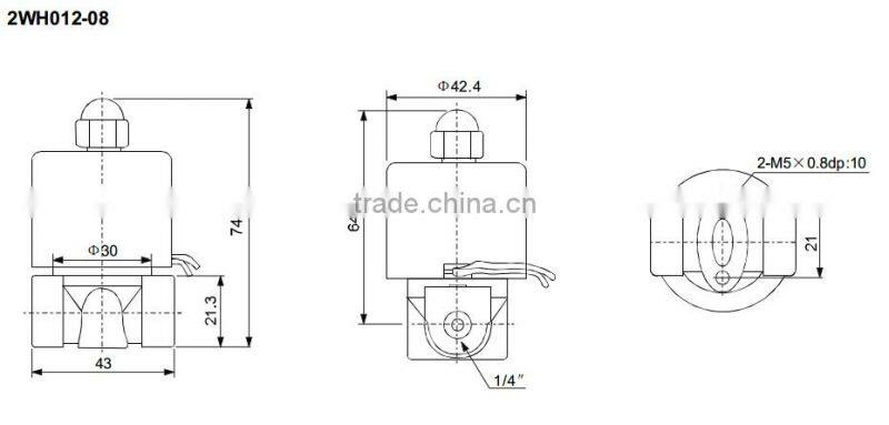 2WH Series 2 Way 2 Position Brass High Pressure Solenoid Valve
