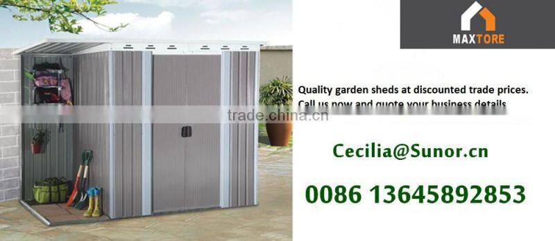6*6 FT easy for install Front Extra Steel Frame garden metal Sheds & Storage
