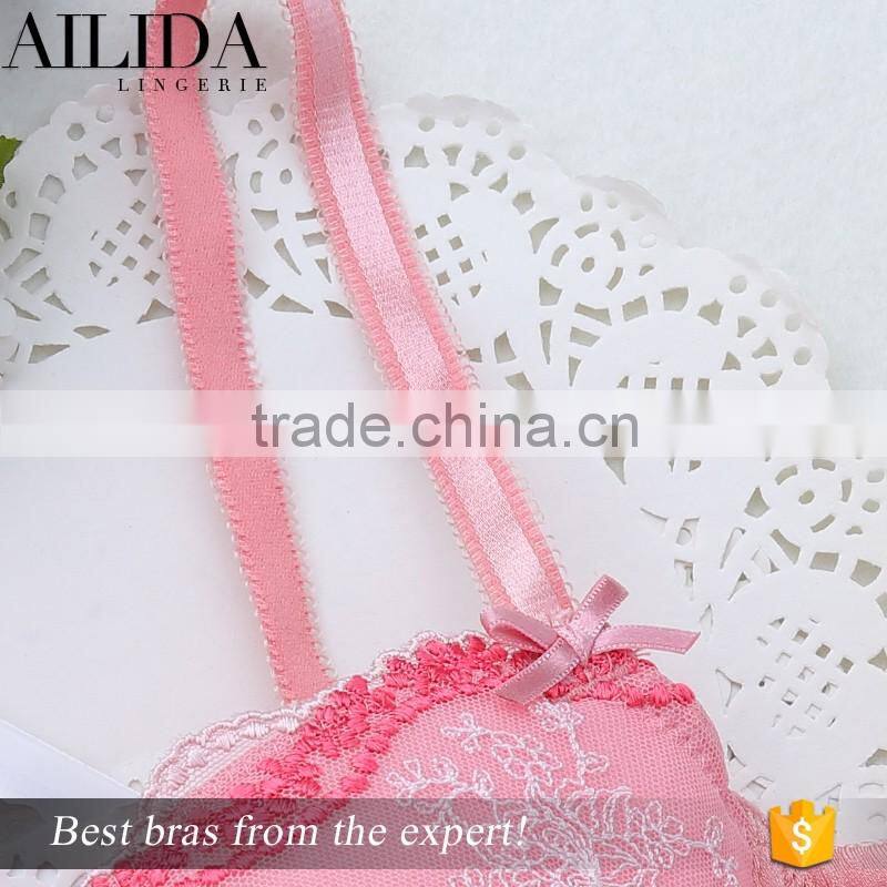 Wholesale Lady Sexy Push-up Underwire Bras 3/4 Cup Bra and Panties Match