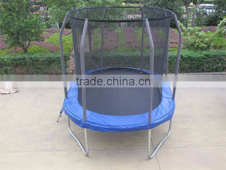 Outdoor oval bouce trampoline with inside safety net